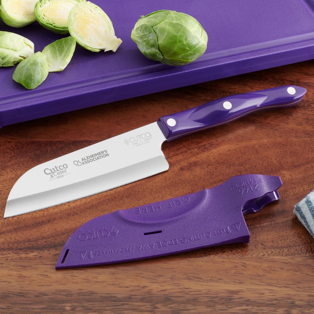 Purple Cutco 5" Petite Santoku w/ Sheath (2166P+2166L-2) Alzheimer’s Association